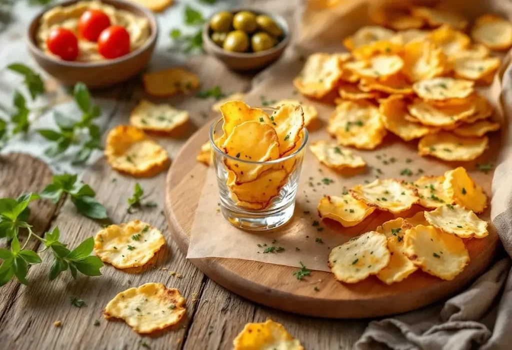 Je fais ces chips parmesan-herbes maison en 10 minutes : ultra croustillantes et parfaites à l’apéro