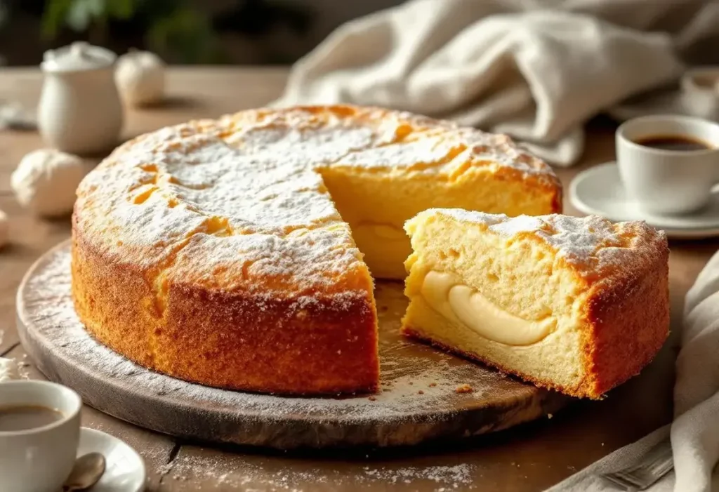 Torta nua italienne : la recette de ce gâteau ultra moelleux, texture nuage à la crème pâtissière, un vrai délice irrésistible