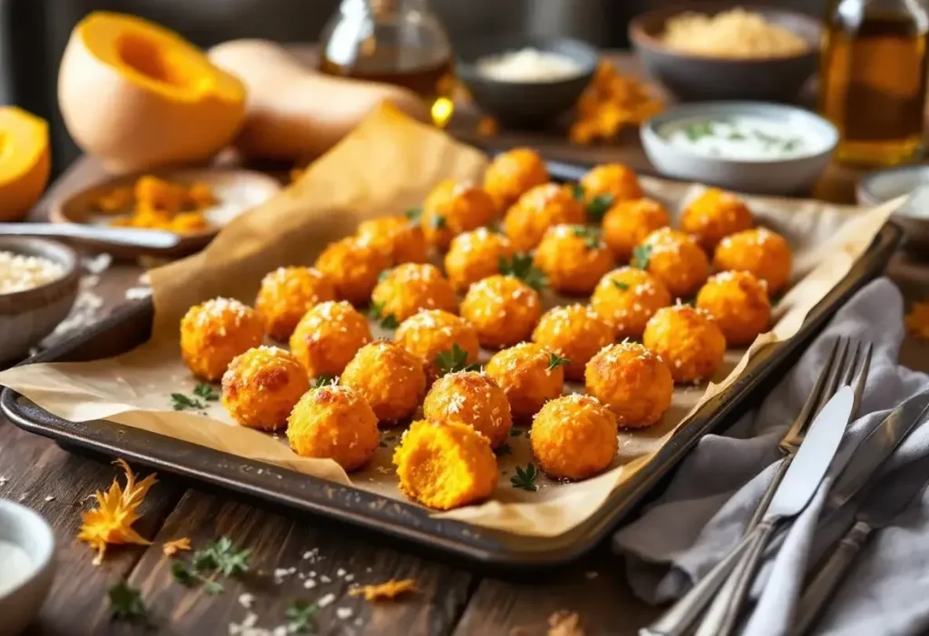 Voici la recette de boulettes de courge crousti-fondantes: au four à 180°C ou à la poêle en 12 minutes, le plat d’automne qui change le quotidien
