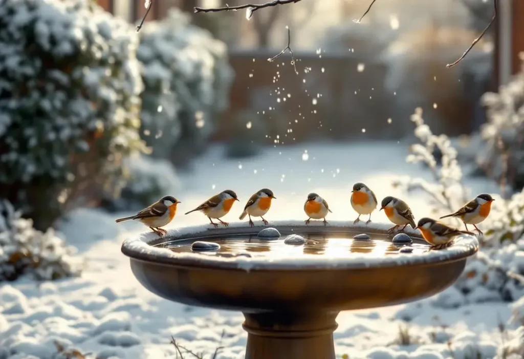 Ce geste de 30 secondes en plein hiver empêche votre point d’eau de geler et sauve les oiseaux du jardin