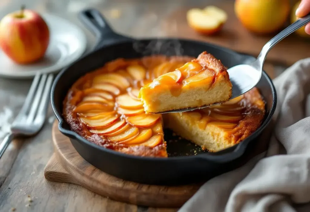 Ce gâteau aux pommes à la poêle deviendra vite votre dessert fétiche (facile et rapide)