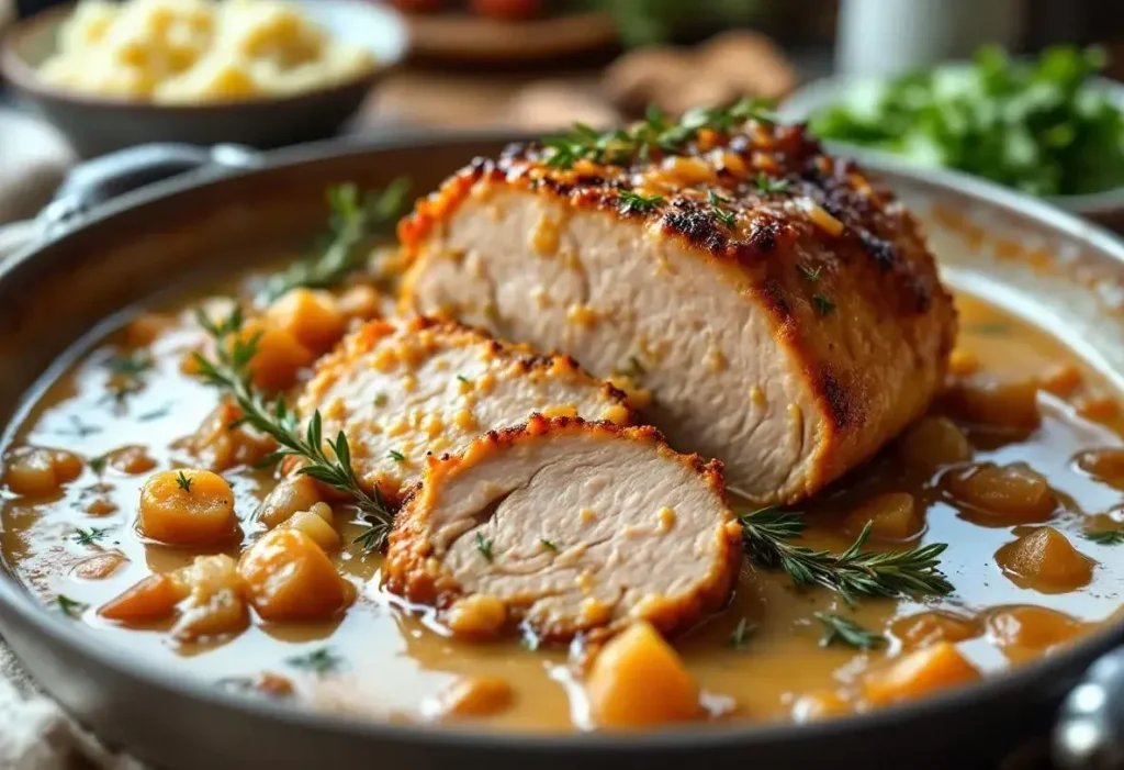 Ce rôti de porc cuit au lait est si fondant qu’on le découpe à la cuillère