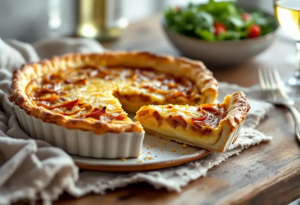 Cette tarte à l’oignon me fait craquer à chaque fois (ma recette ultra simple, fondante et savoureuse)