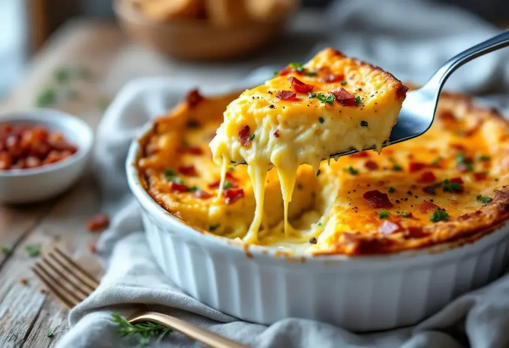 Ingrédients pour une polenta gratinée bien fondante au gorgonzola et à la pancetta