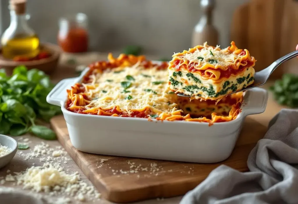 Je pensais les lasagnes réservées aux dimanches… jusqu’à ce montage ultra-express épinards-ricotta prêt à enfourner sans la moindre galère