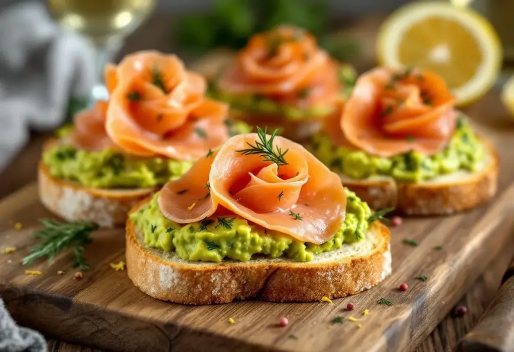 Marre des chips ? Ces toasts saumon–avocat font chic en deux minutes