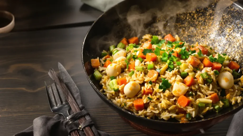 Je prépare ce riz sauté aux carottes et au poireau à la sauce soja dès que je veux un dîner healthy express