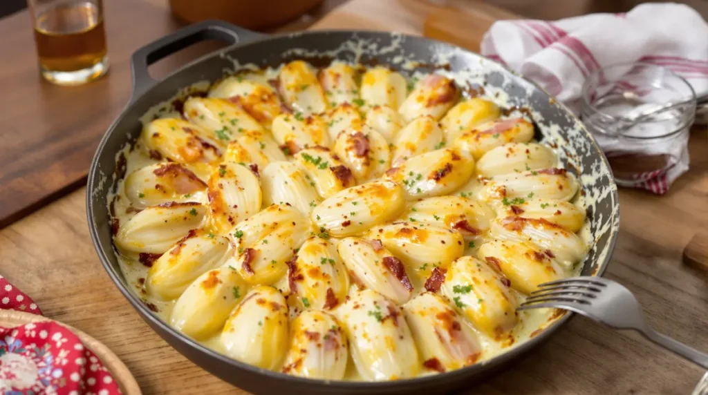 « Ma recette légère d’endives au jambon gratinées » : un plat simple, fondant et réconfortant