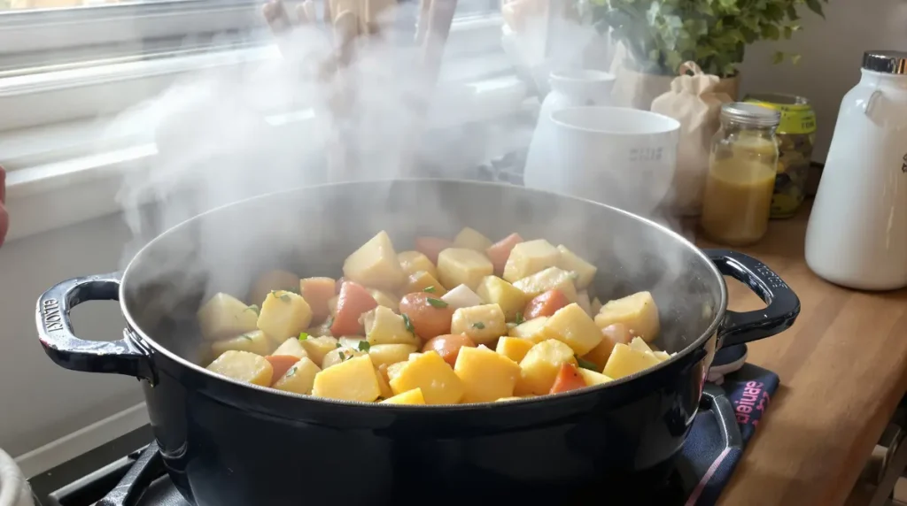 Cuisson à la vapeur : comment préserver au mieux les propriétés des pommes de terre, des carottes et des oignons
