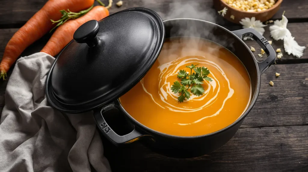 J'ai arrêté d'acheter des soupes en brique depuis que j'ai découvert ce velouté de carottes au lait de coco