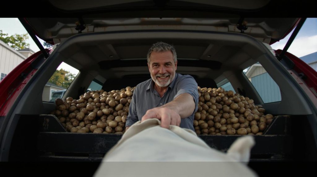 Pas-de-Calais : plutôt que de les jeter, un agriculteur distribue gratuitement ses pommes de terre invendues aux habitants