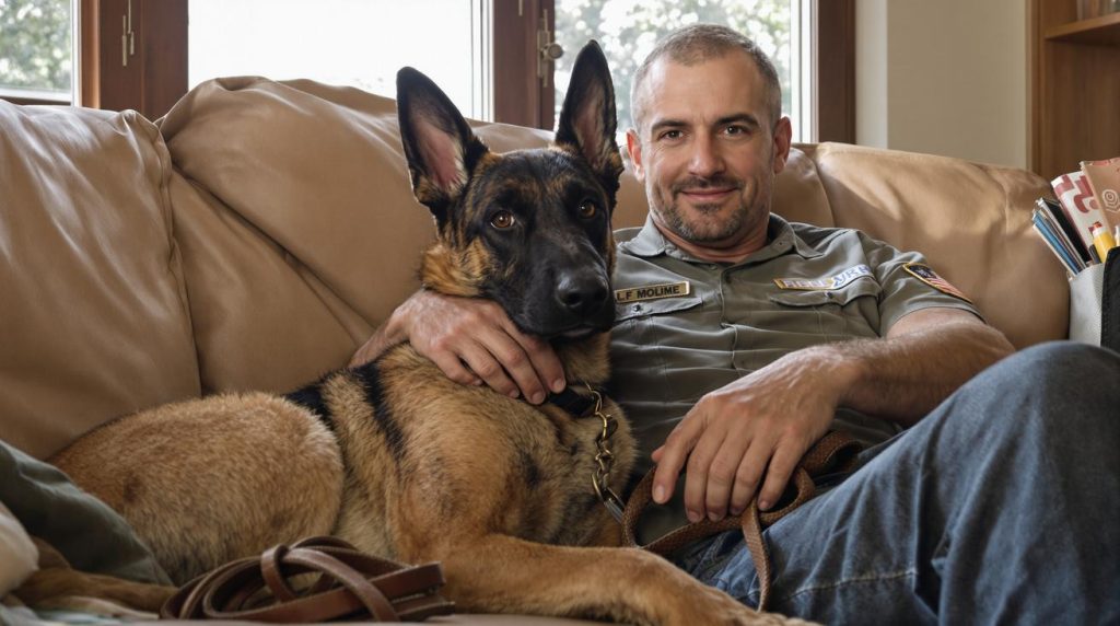 Pour rester aux côtés du Malinois qui l’accompagnait en mission, ce maître-chien décide de l’adopter